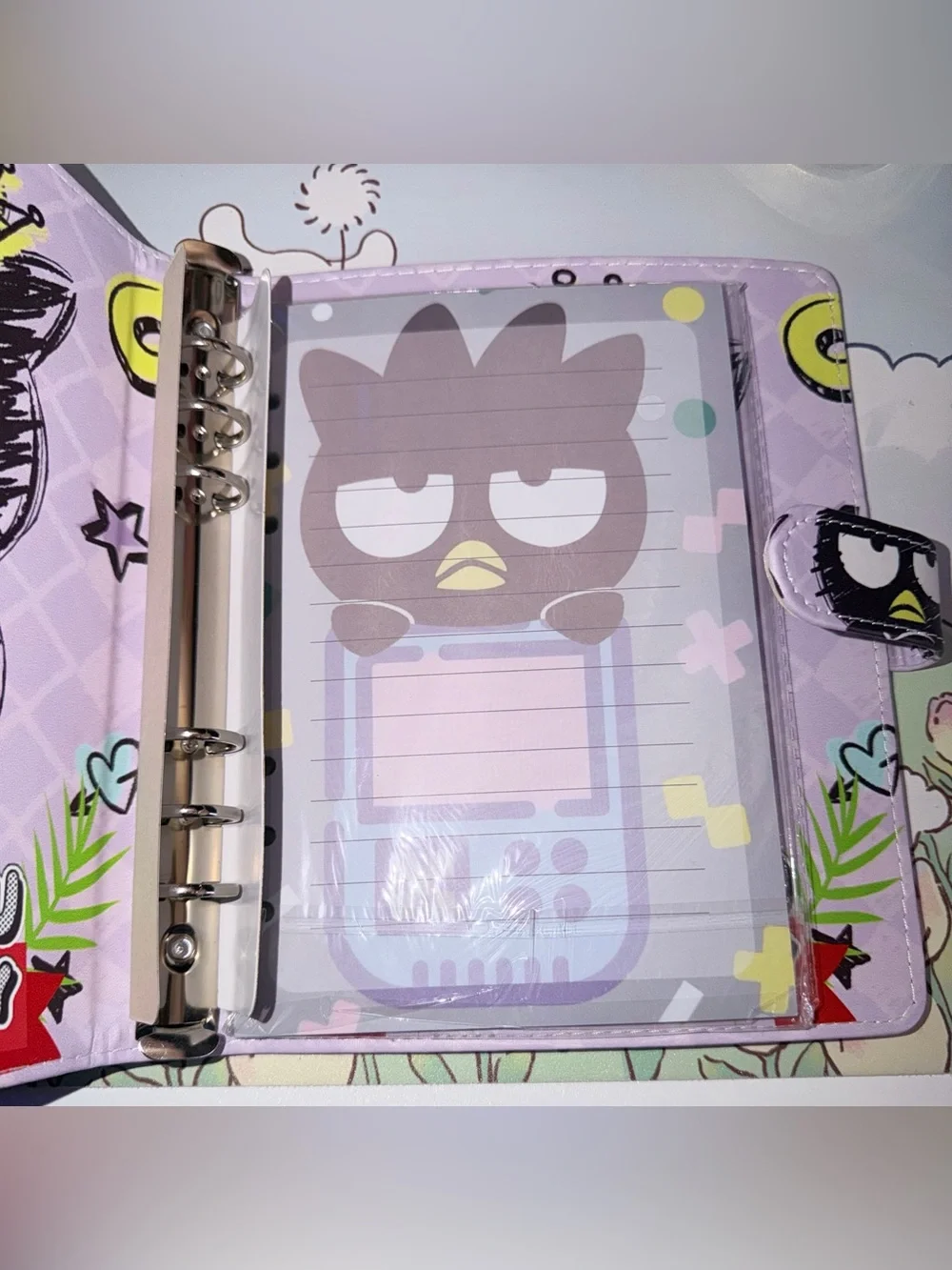 🦇NWOT Bad Badtz-Maru 6 ring Binder